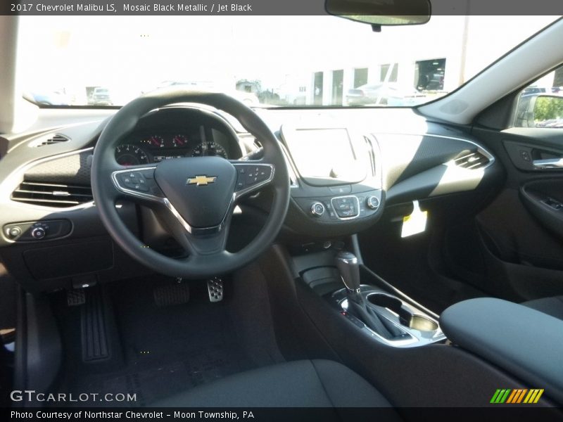 Mosaic Black Metallic / Jet Black 2017 Chevrolet Malibu LS