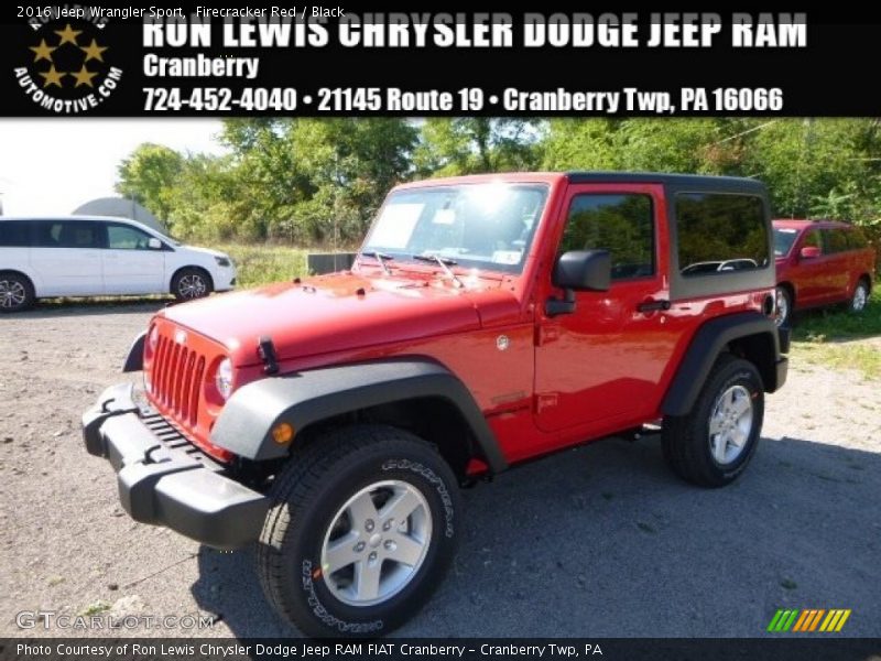 Firecracker Red / Black 2016 Jeep Wrangler Sport