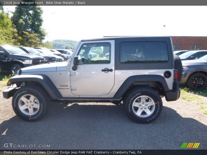 Billet Silver Metallic / Black 2016 Jeep Wrangler Sport