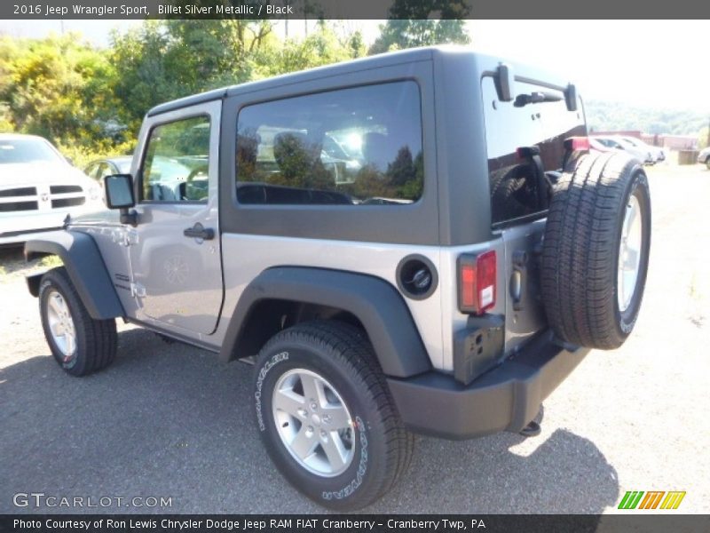 Billet Silver Metallic / Black 2016 Jeep Wrangler Sport