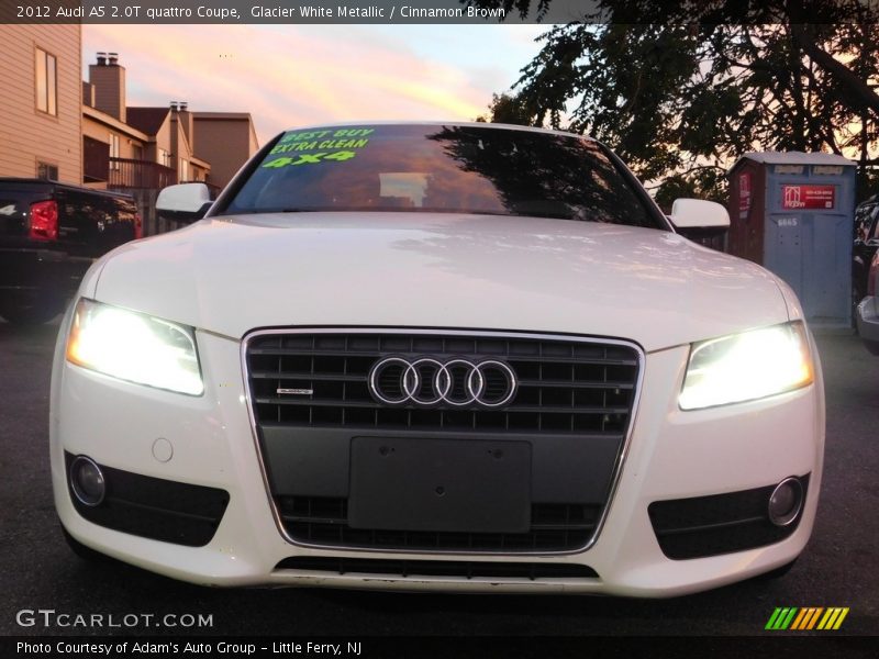 Glacier White Metallic / Cinnamon Brown 2012 Audi A5 2.0T quattro Coupe