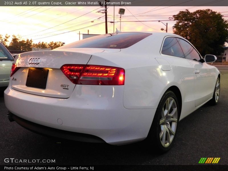 Glacier White Metallic / Cinnamon Brown 2012 Audi A5 2.0T quattro Coupe
