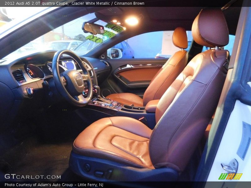 Glacier White Metallic / Cinnamon Brown 2012 Audi A5 2.0T quattro Coupe