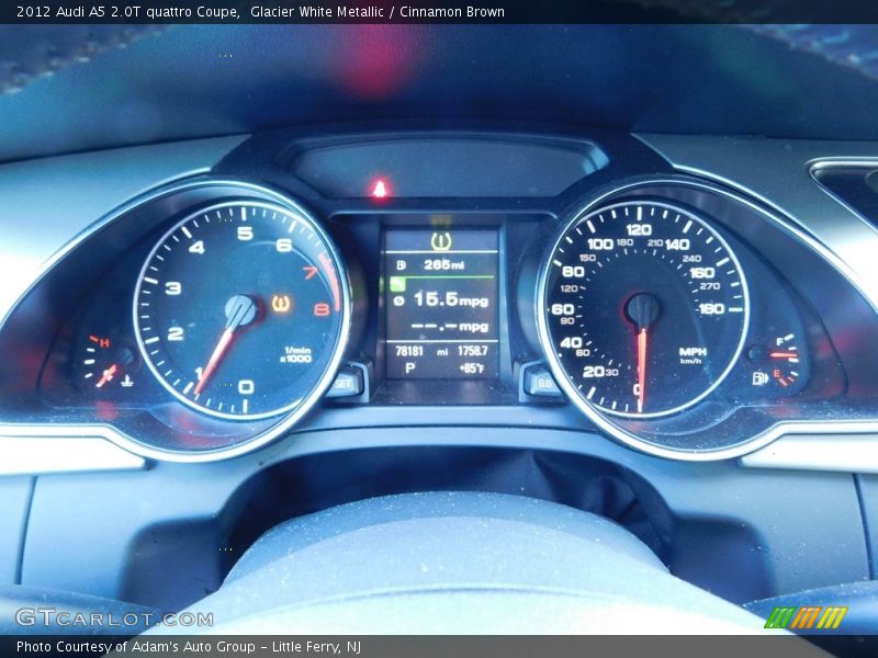 Glacier White Metallic / Cinnamon Brown 2012 Audi A5 2.0T quattro Coupe