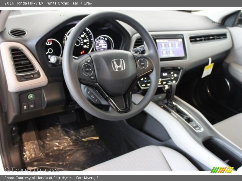 White Orchid Pearl / Gray 2016 Honda HR-V EX