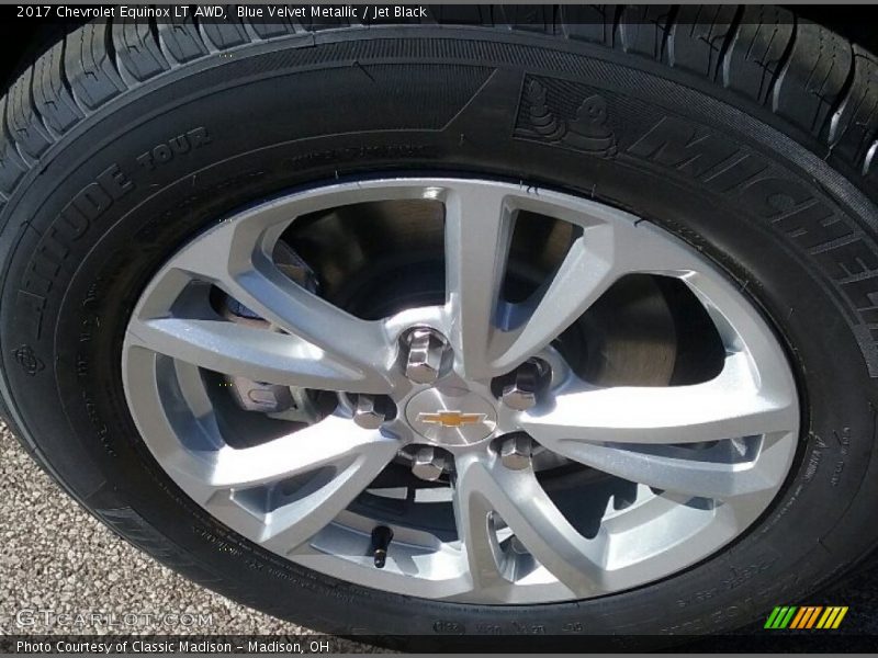 Blue Velvet Metallic / Jet Black 2017 Chevrolet Equinox LT AWD