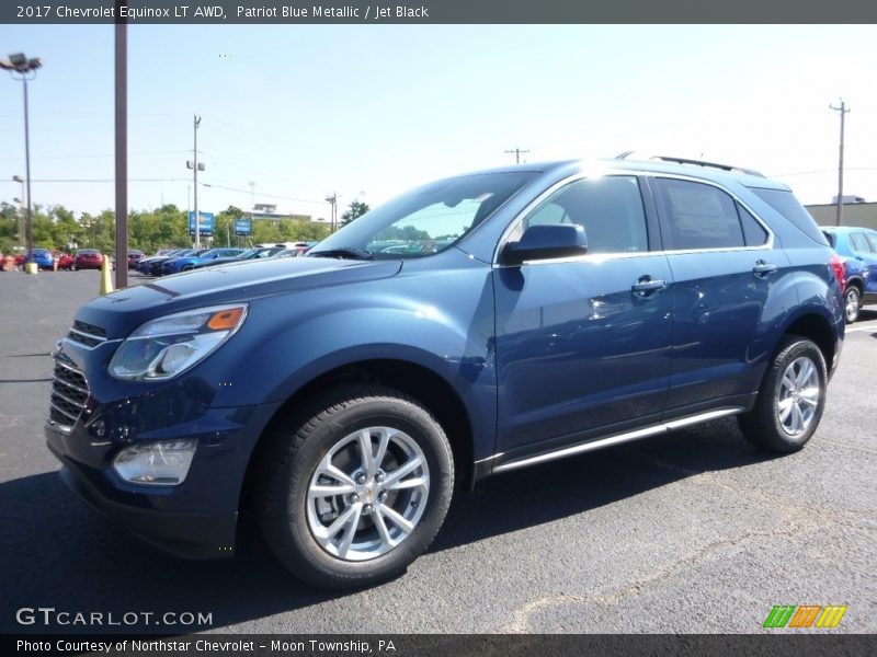 Patriot Blue Metallic / Jet Black 2017 Chevrolet Equinox LT AWD