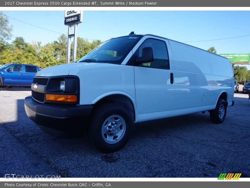 Summit White / Medium Pewter 2017 Chevrolet Express 3500 Cargo Extended WT