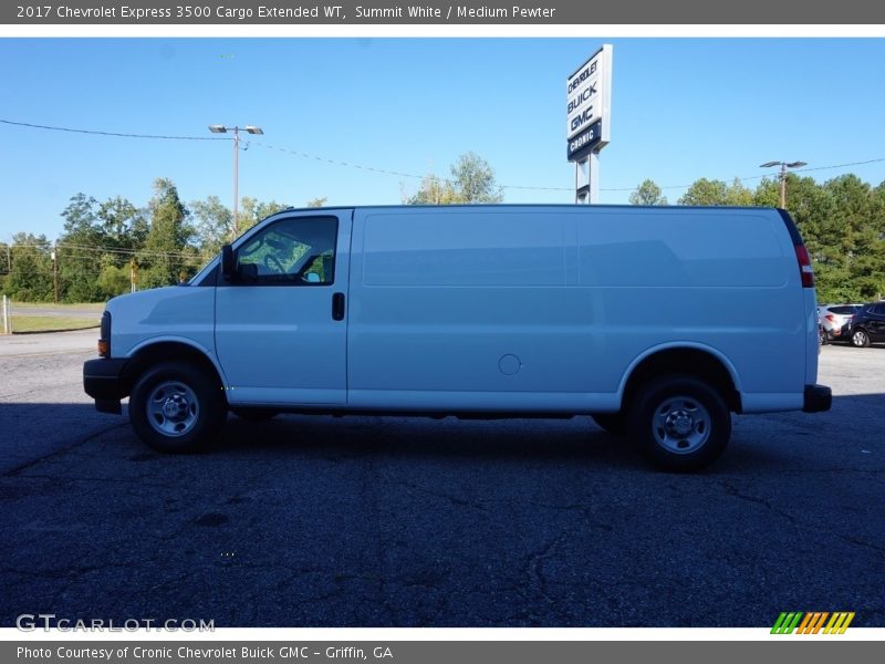 Summit White / Medium Pewter 2017 Chevrolet Express 3500 Cargo Extended WT