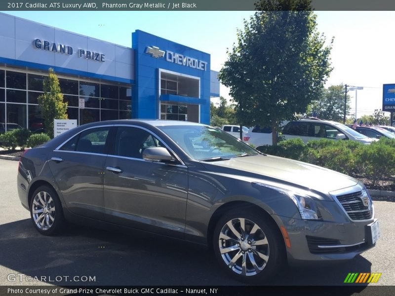 Phantom Gray Metallic / Jet Black 2017 Cadillac ATS Luxury AWD