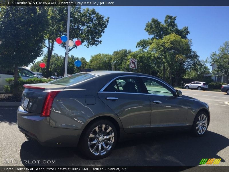 Phantom Gray Metallic / Jet Black 2017 Cadillac ATS Luxury AWD