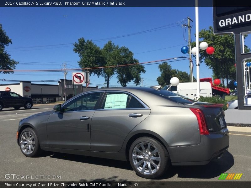 Phantom Gray Metallic / Jet Black 2017 Cadillac ATS Luxury AWD