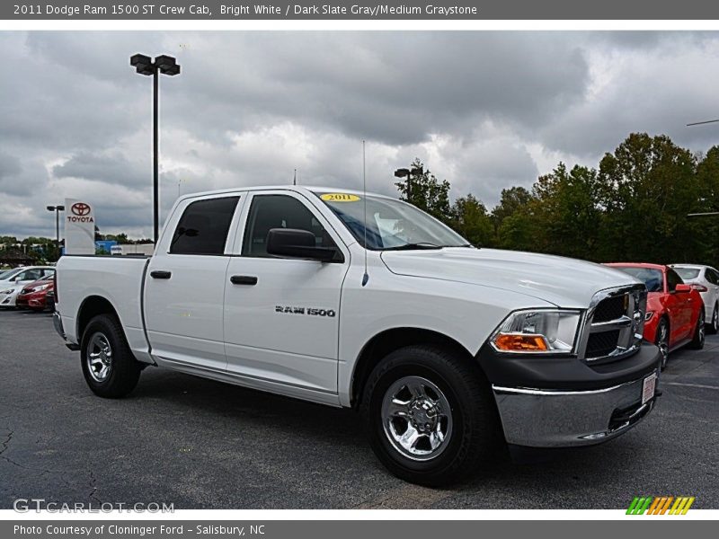 Bright White / Dark Slate Gray/Medium Graystone 2011 Dodge Ram 1500 ST Crew Cab