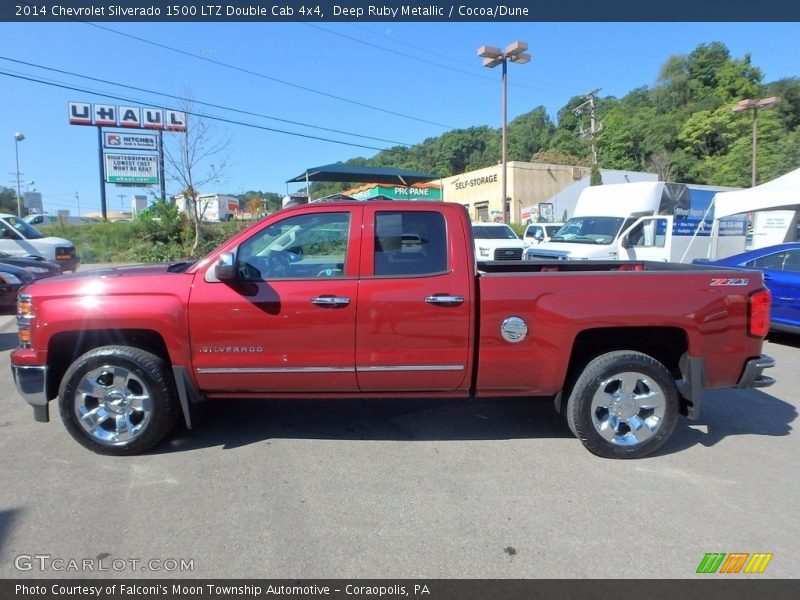 Deep Ruby Metallic / Cocoa/Dune 2014 Chevrolet Silverado 1500 LTZ Double Cab 4x4