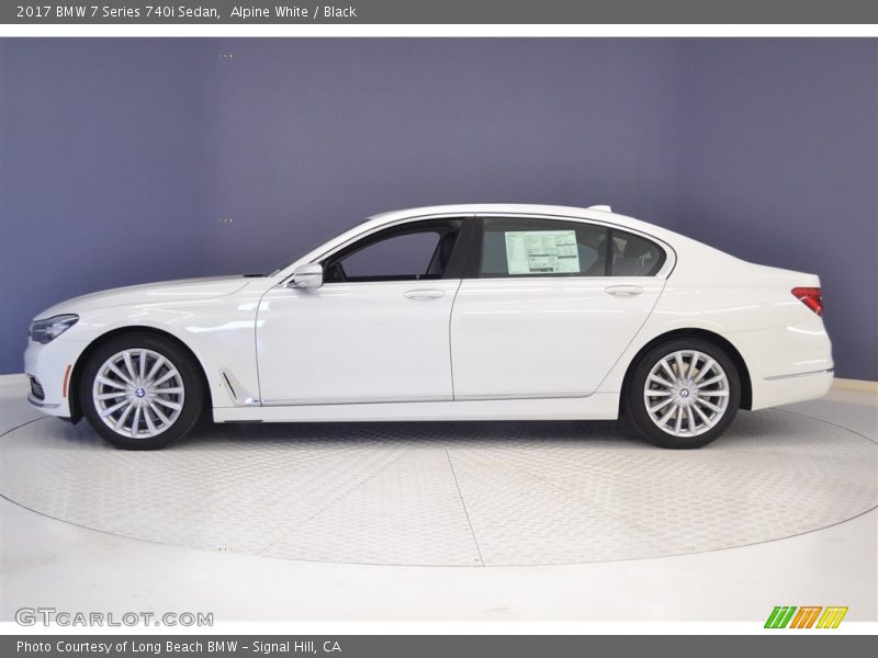 Alpine White / Black 2017 BMW 7 Series 740i Sedan