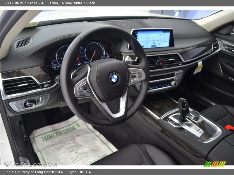 Alpine White / Black 2017 BMW 7 Series 740i Sedan