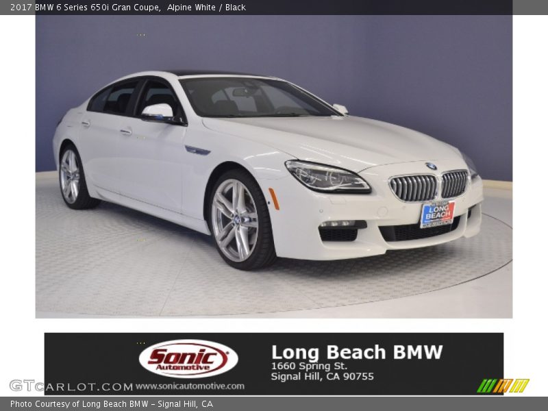 Alpine White / Black 2017 BMW 6 Series 650i Gran Coupe