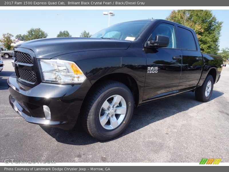 Brilliant Black Crystal Pearl / Black/Diesel Gray 2017 Ram 1500 Express Quad Cab