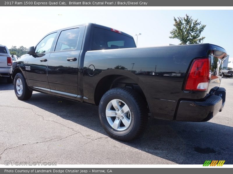 Brilliant Black Crystal Pearl / Black/Diesel Gray 2017 Ram 1500 Express Quad Cab