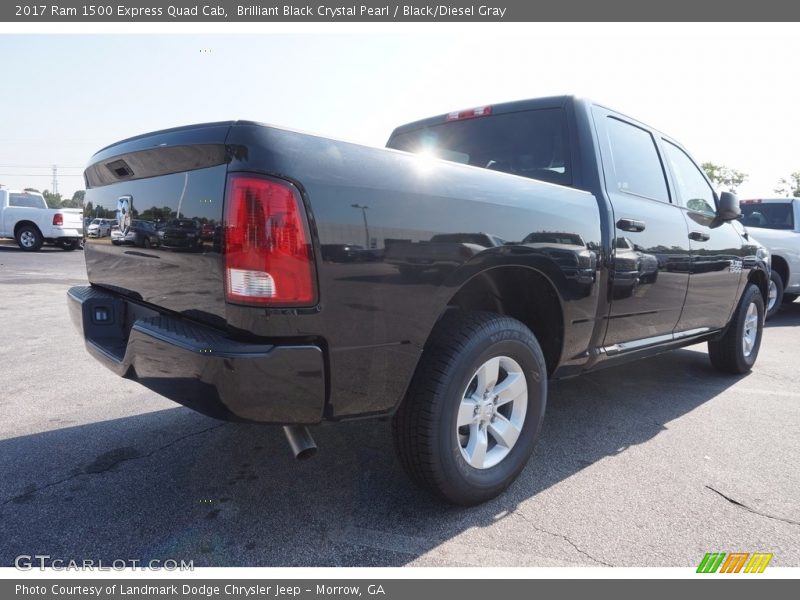 Brilliant Black Crystal Pearl / Black/Diesel Gray 2017 Ram 1500 Express Quad Cab