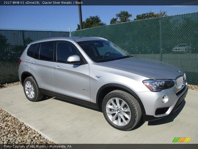 Glacier Silver Metallic / Black 2017 BMW X3 xDrive28i