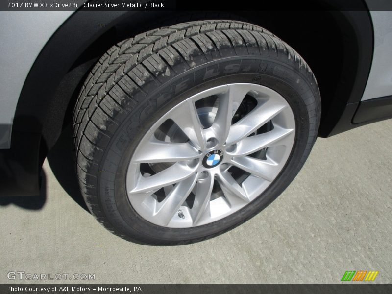 Glacier Silver Metallic / Black 2017 BMW X3 xDrive28i