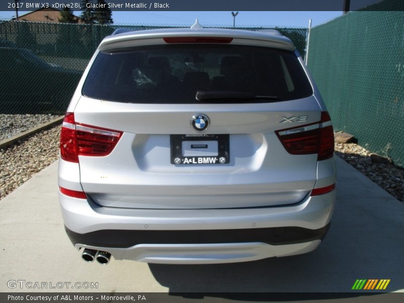 Glacier Silver Metallic / Black 2017 BMW X3 xDrive28i