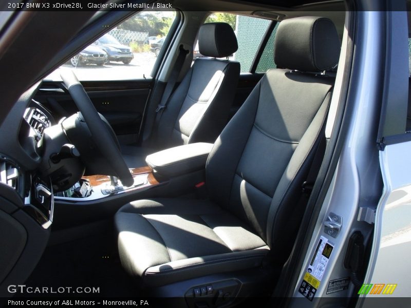 Glacier Silver Metallic / Black 2017 BMW X3 xDrive28i