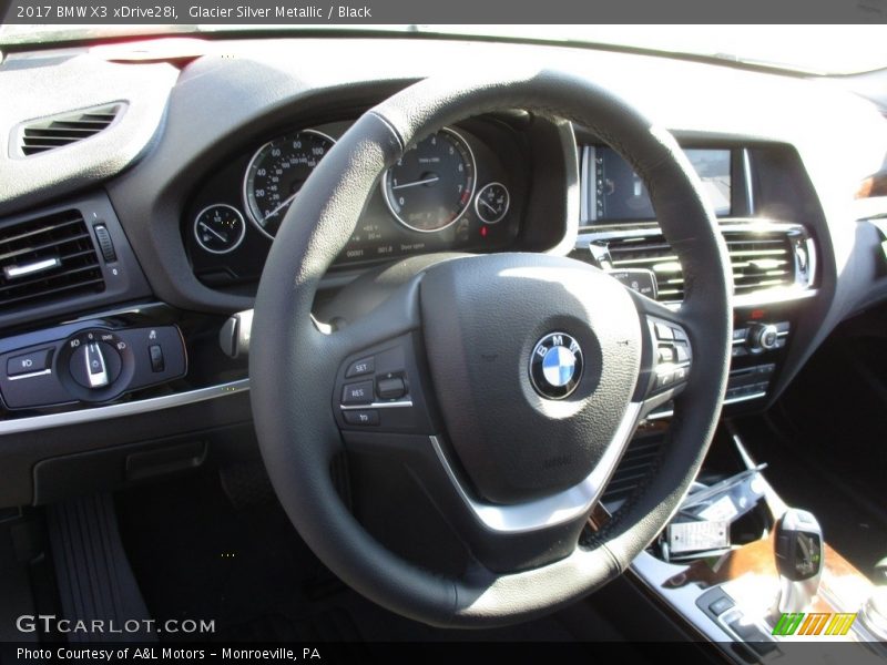 Glacier Silver Metallic / Black 2017 BMW X3 xDrive28i
