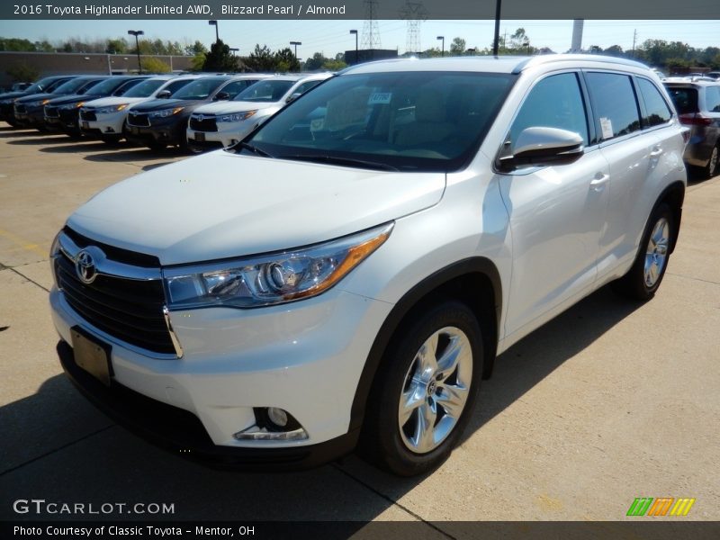 Blizzard Pearl / Almond 2016 Toyota Highlander Limited AWD