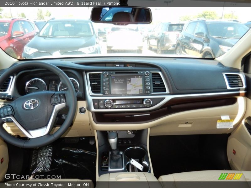 Blizzard Pearl / Almond 2016 Toyota Highlander Limited AWD