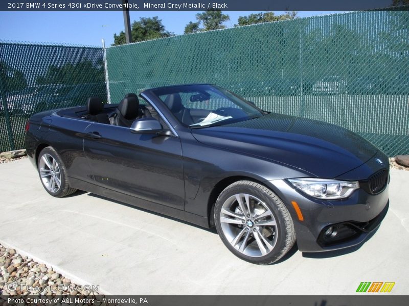 Mineral Grey Metallic / Black 2017 BMW 4 Series 430i xDrive Convertible