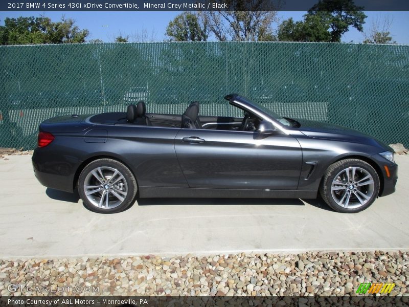 Mineral Grey Metallic / Black 2017 BMW 4 Series 430i xDrive Convertible