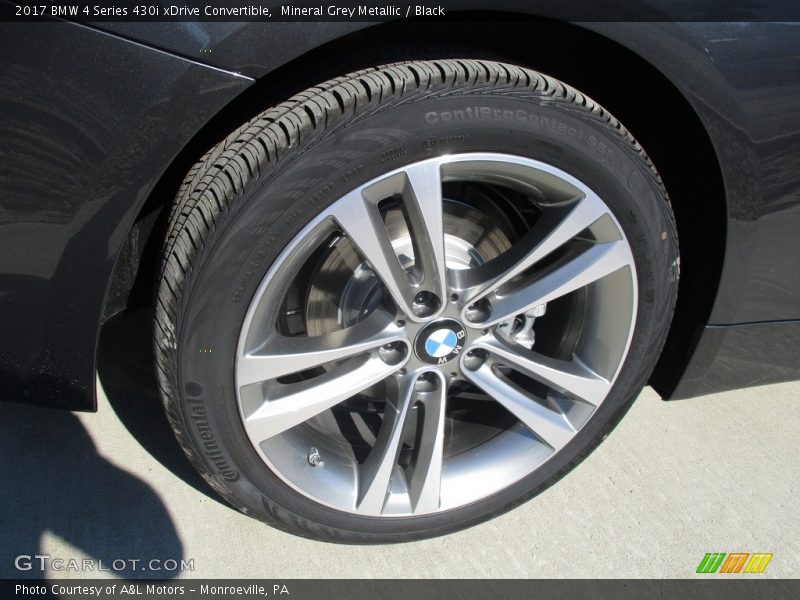 Mineral Grey Metallic / Black 2017 BMW 4 Series 430i xDrive Convertible