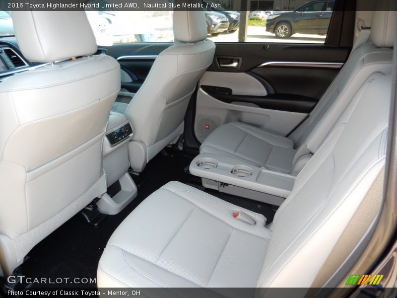Nautical Blue Metallic / Ash 2016 Toyota Highlander Hybrid Limited AWD