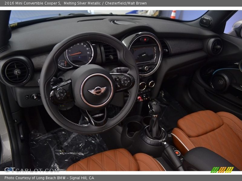 Melting Silver Metallic / Chesterfield/Malt Brown 2016 Mini Convertible Cooper S