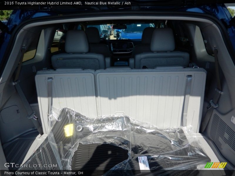Nautical Blue Metallic / Ash 2016 Toyota Highlander Hybrid Limited AWD