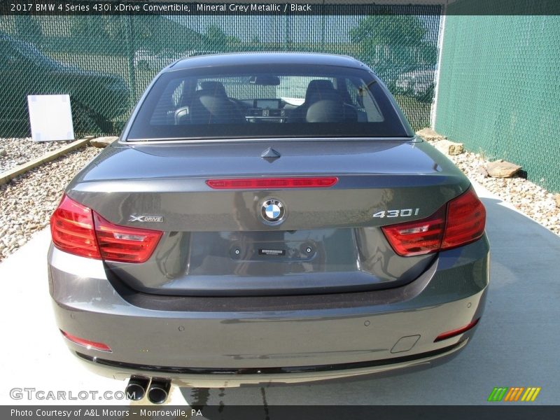 Mineral Grey Metallic / Black 2017 BMW 4 Series 430i xDrive Convertible