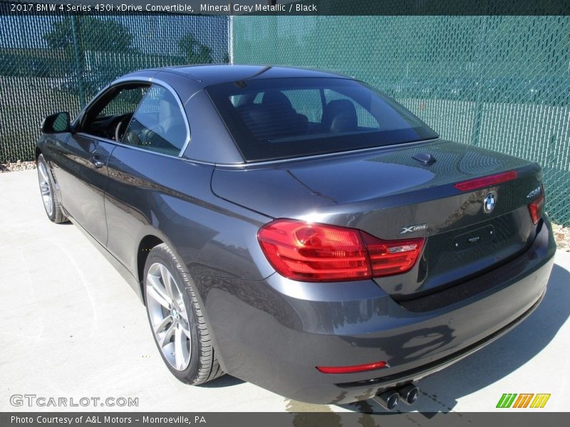 Mineral Grey Metallic / Black 2017 BMW 4 Series 430i xDrive Convertible