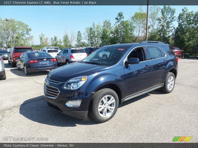 Blue Velvet Metallic / Jet Black 2017 Chevrolet Equinox LT AWD