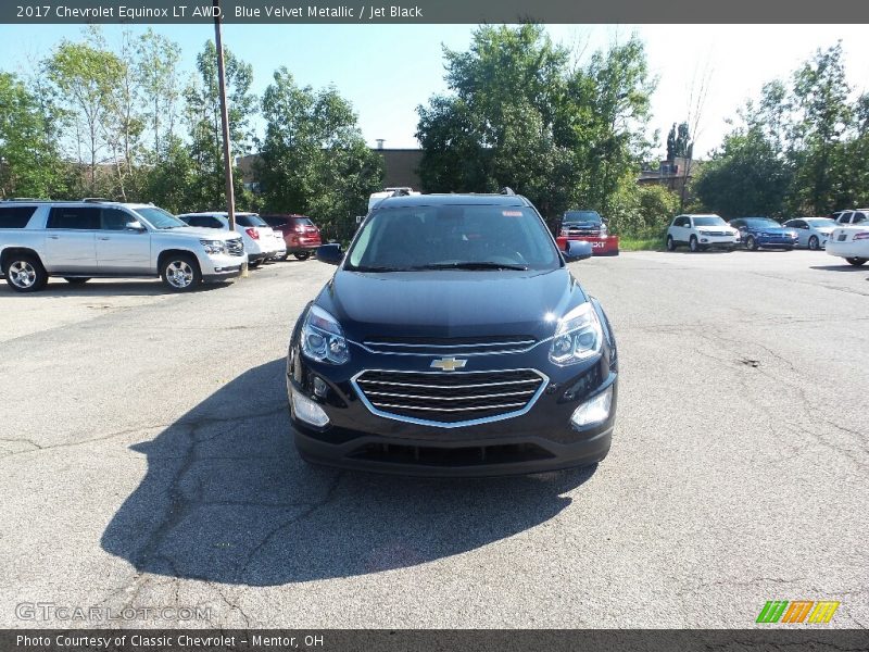Blue Velvet Metallic / Jet Black 2017 Chevrolet Equinox LT AWD