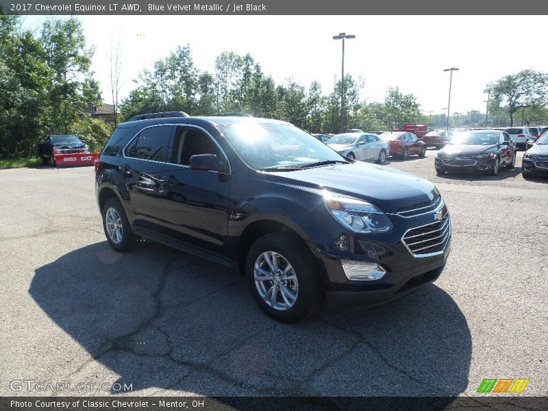 Blue Velvet Metallic / Jet Black 2017 Chevrolet Equinox LT AWD