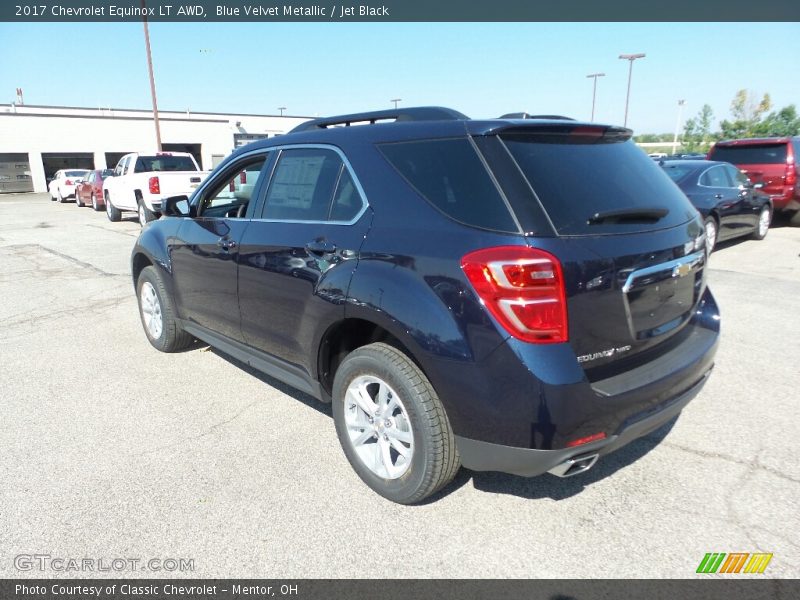 Blue Velvet Metallic / Jet Black 2017 Chevrolet Equinox LT AWD