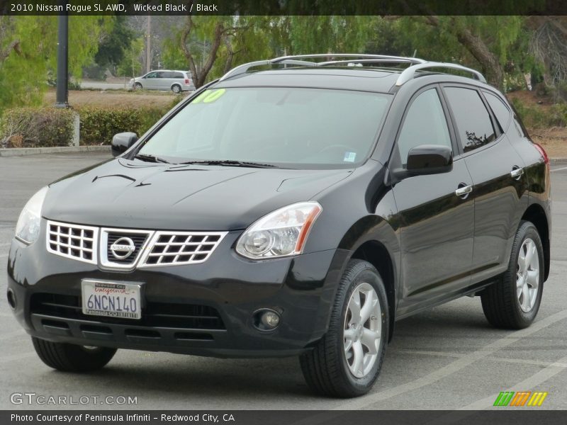 Wicked Black / Black 2010 Nissan Rogue SL AWD