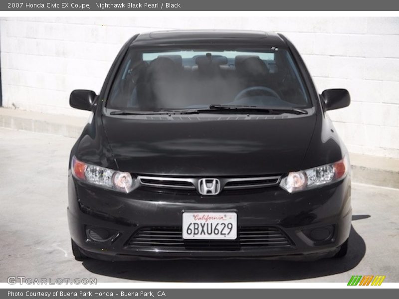 Nighthawk Black Pearl / Black 2007 Honda Civic EX Coupe