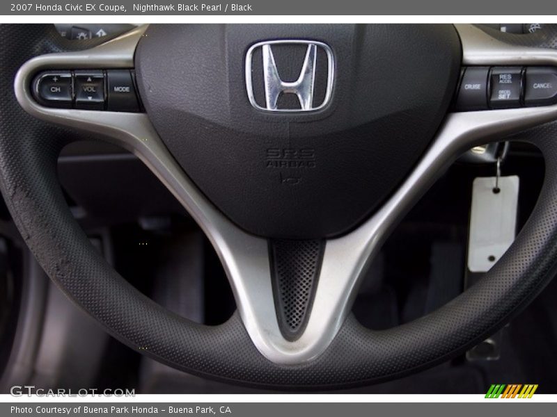 Nighthawk Black Pearl / Black 2007 Honda Civic EX Coupe