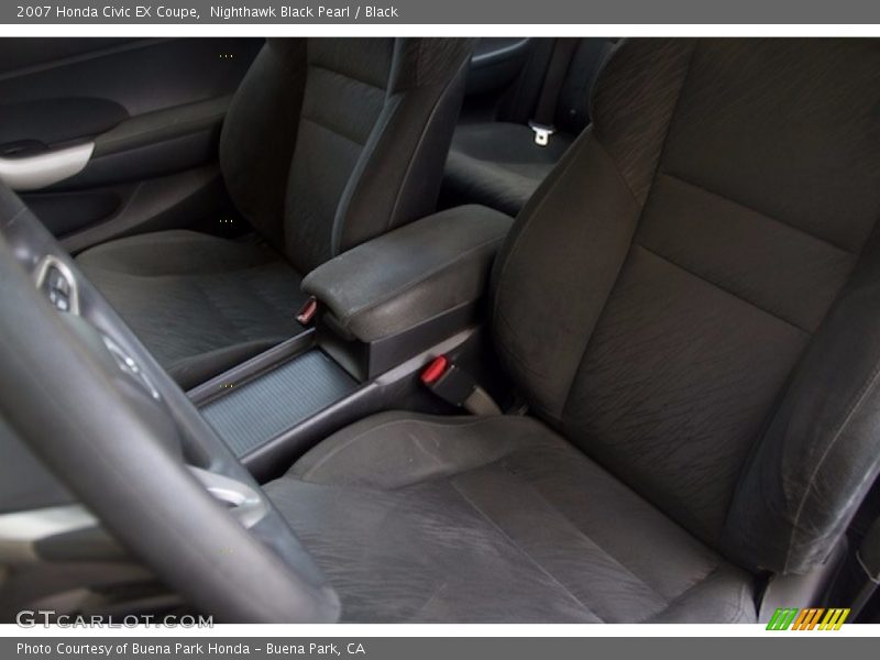Nighthawk Black Pearl / Black 2007 Honda Civic EX Coupe