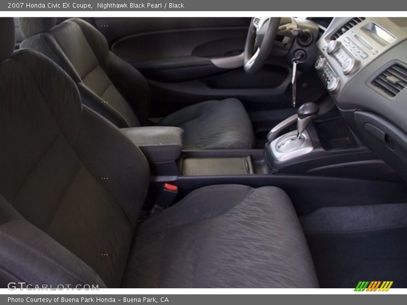 Nighthawk Black Pearl / Black 2007 Honda Civic EX Coupe