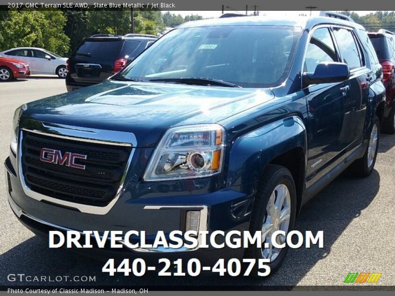 Slate Blue Metallic / Jet Black 2017 GMC Terrain SLE AWD