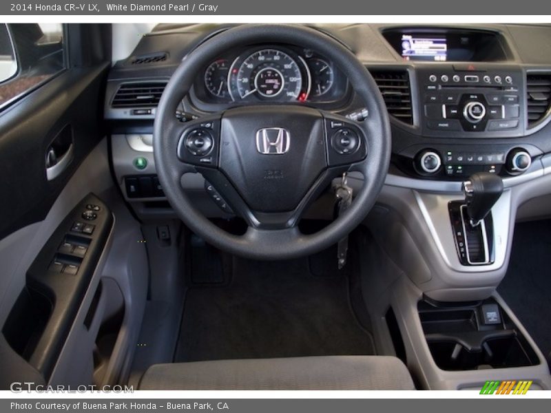 White Diamond Pearl / Gray 2014 Honda CR-V LX